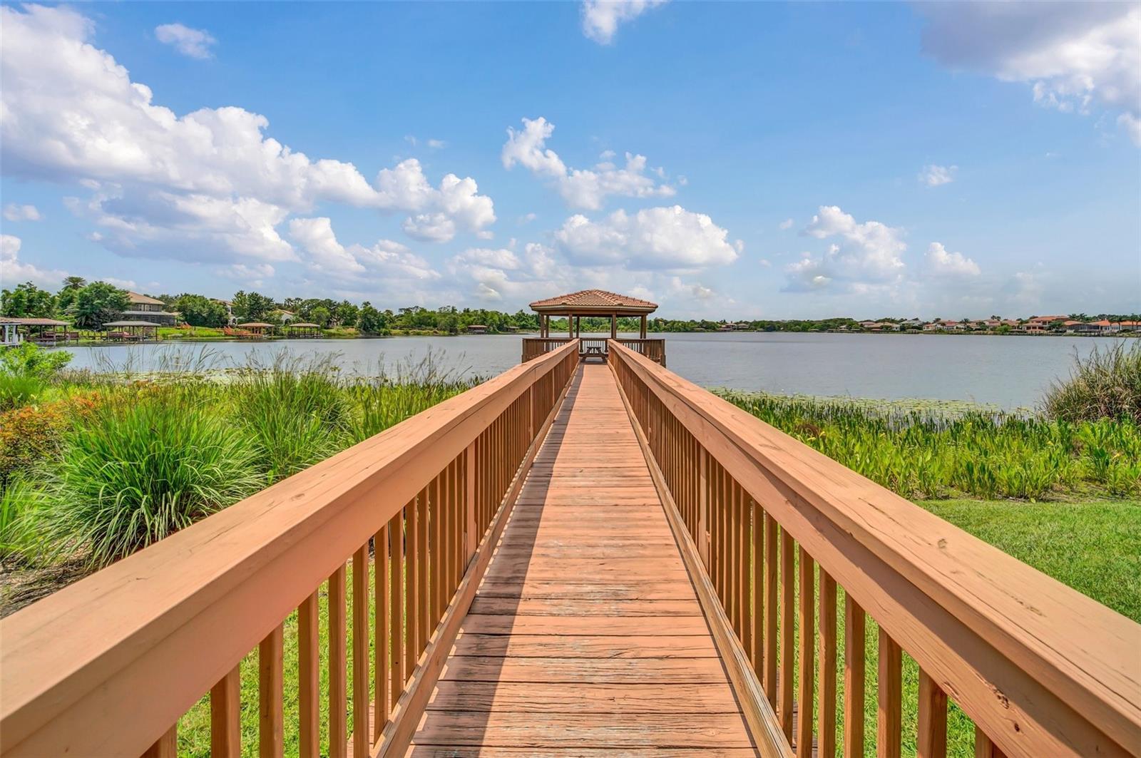 Fishing pier on Lake Rhea