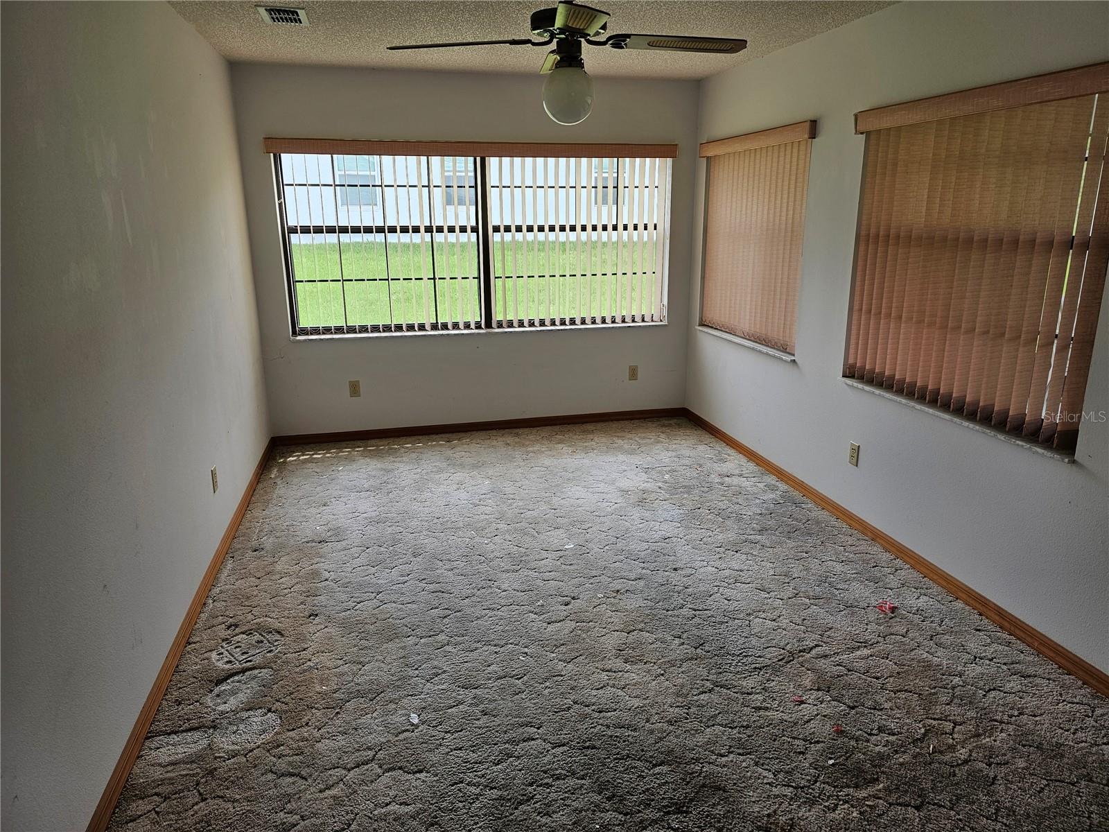 living room from dining area