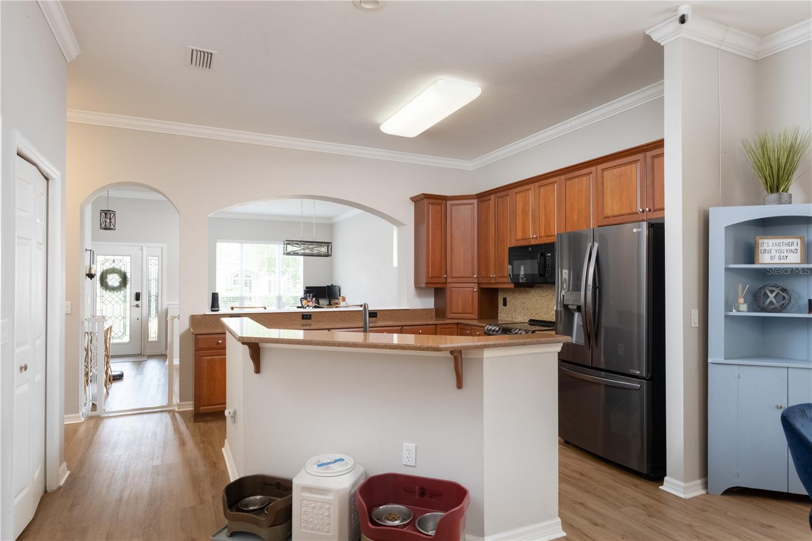 Kitchen Island looking towards front of house