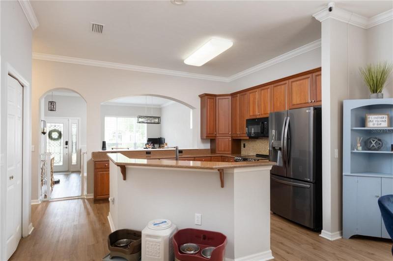 Kitchen Island looking towards front of house