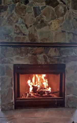 FAMILY ROOM WOOD BURNING FIREPLACE