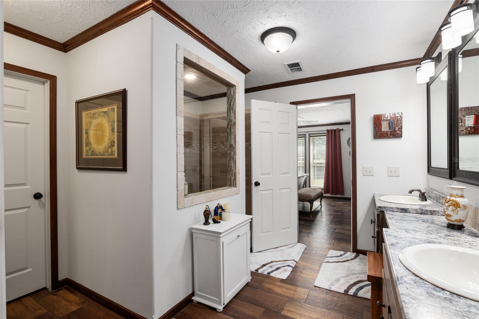 Walk in closet and huge walk in shower