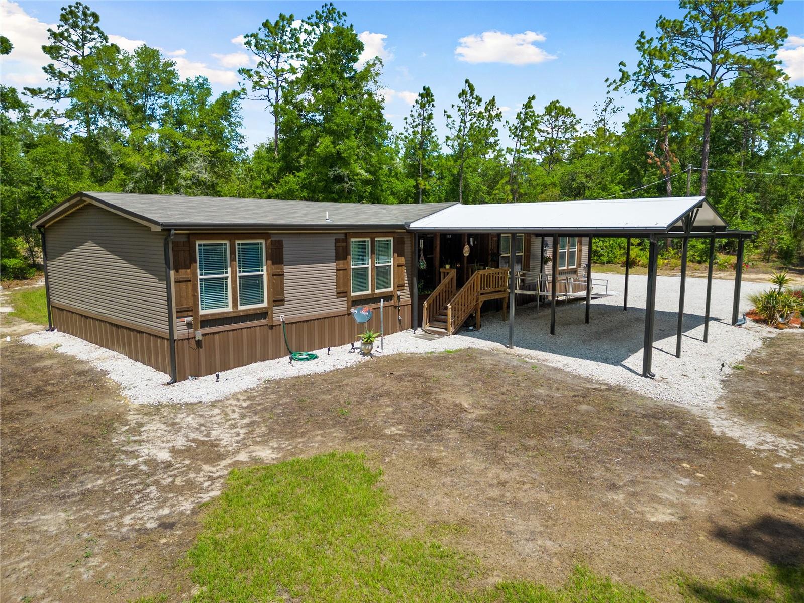 Manufactured home with carport