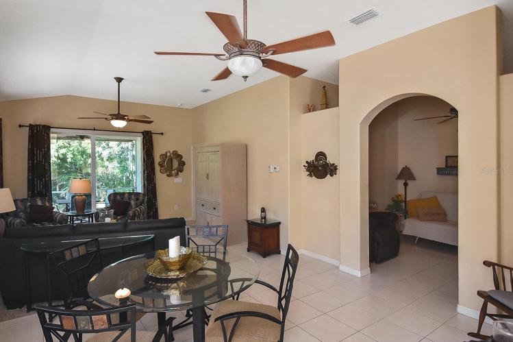 Dining room, living room, office/den upon entry