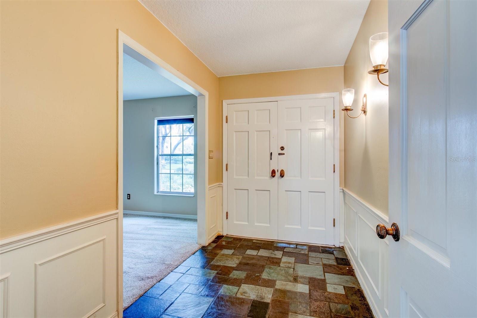 Slate tiled Foyer