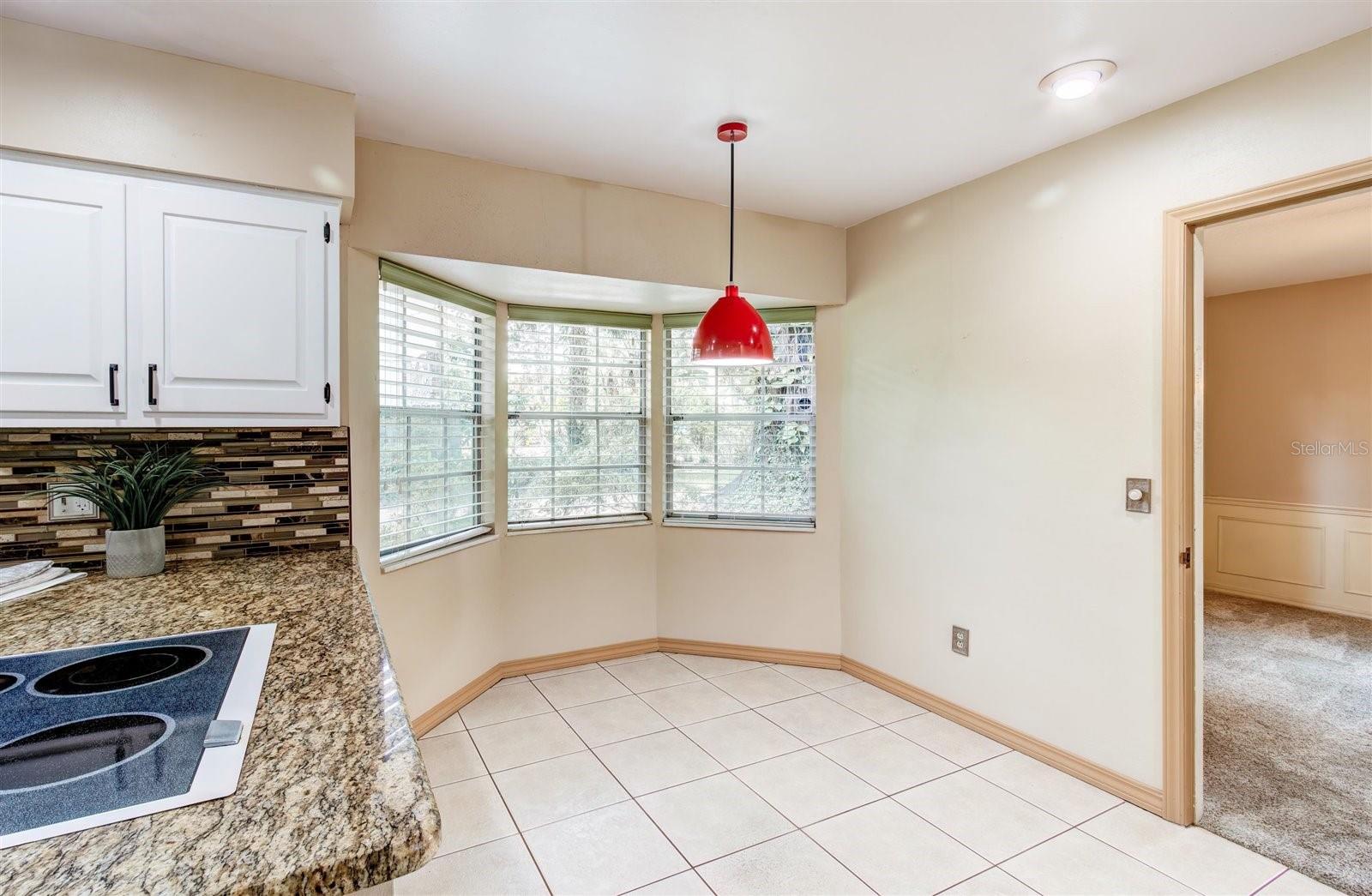 Bay Window Dining Space in the Kitchen
