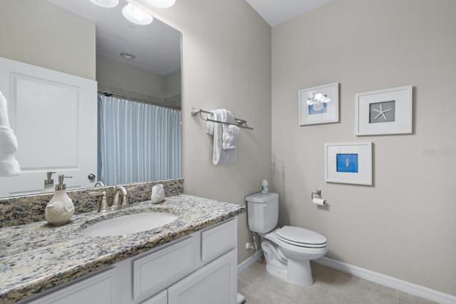 Guest bathroom off of the main entryway