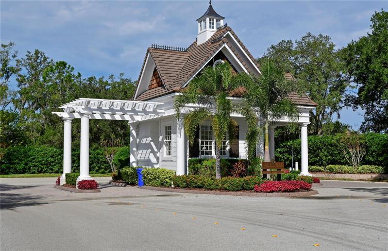 Gate Guard House:  Hawk Island is an exclusive gated community