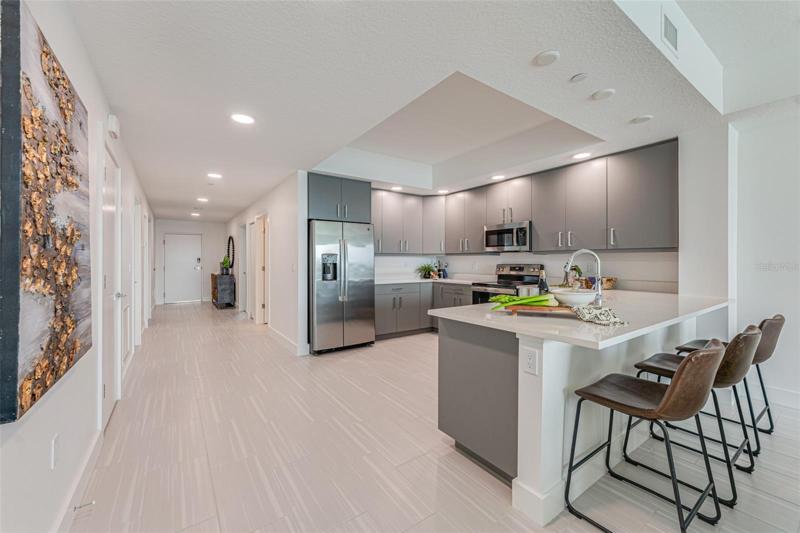 Kitchen and hallway