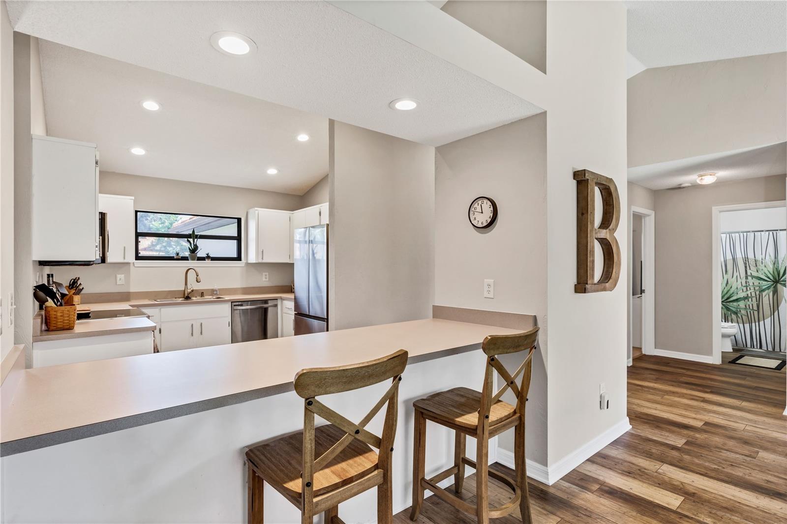 Living Room into Kitchen