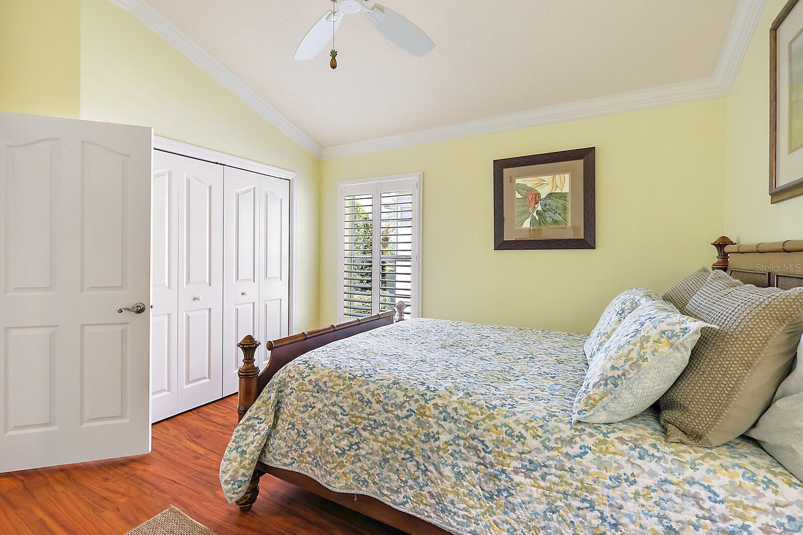 Bedroom 3 w/double closet &amp; crown molding