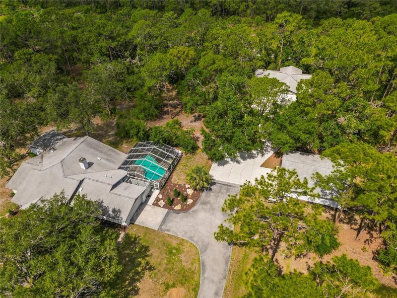 Over 5 acres of privacy.