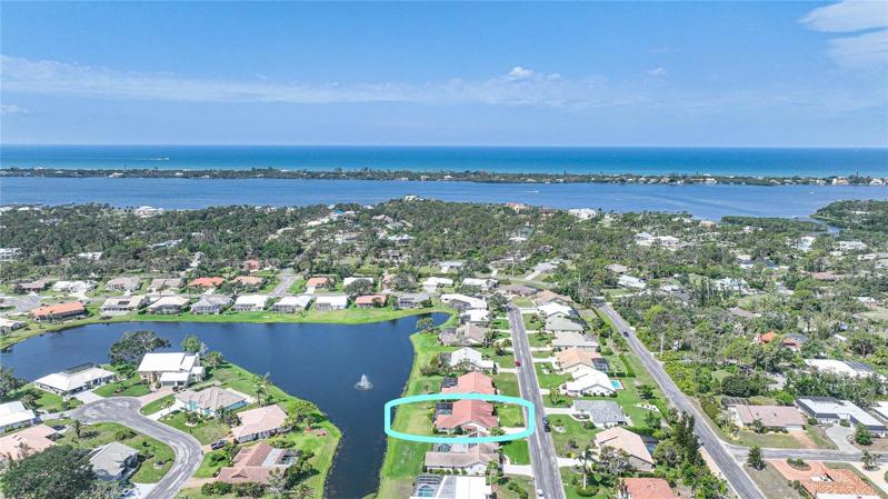 Showing location of home on lake with ICW and Gulf of Mexico in background