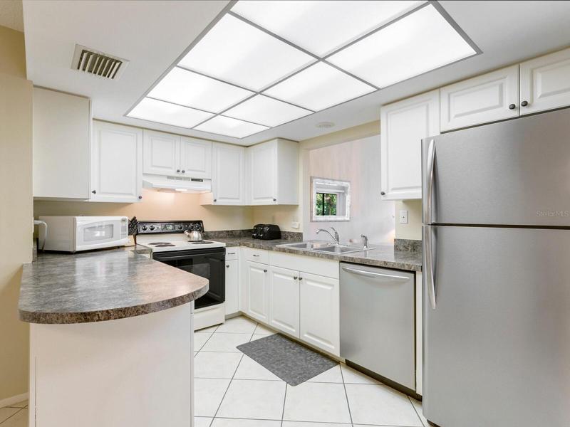Kitchen is spacious enough for multiple cooks