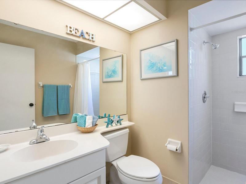 Guest bathroom with walk-in shower