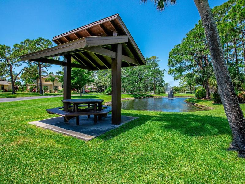 Picnic by the pond, for residents only