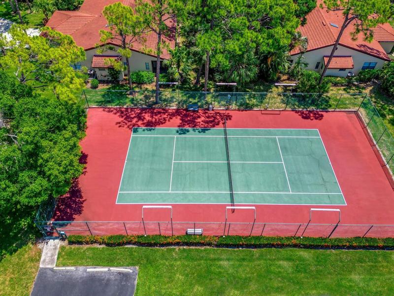 Secure tennis court #2 near Spanish Pine Court