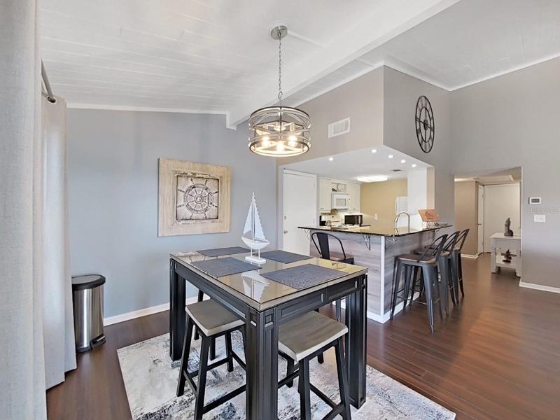 You have an eat-in kitchen and counter space!
