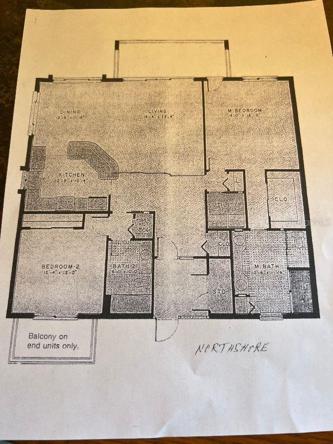 Floor Plan - Shows Balcony in the Front & Lanai in the Back