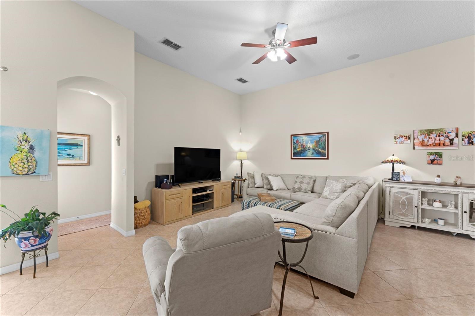 family room, with secluded entry to 4th bedroom, great as mother in law option