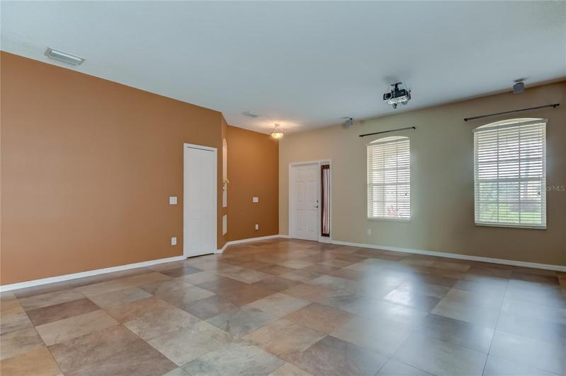 Living and formal dining room