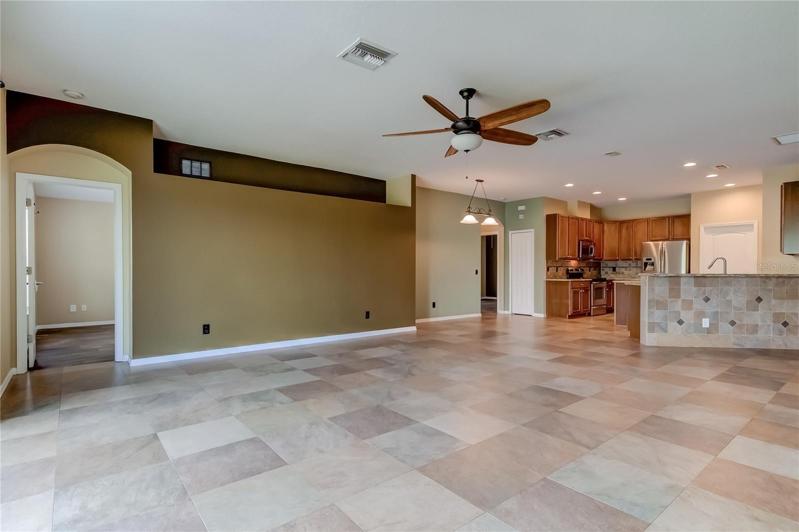 Family room with breakfast nook