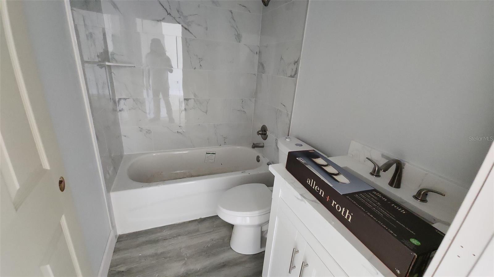 Guest bath of actual home.