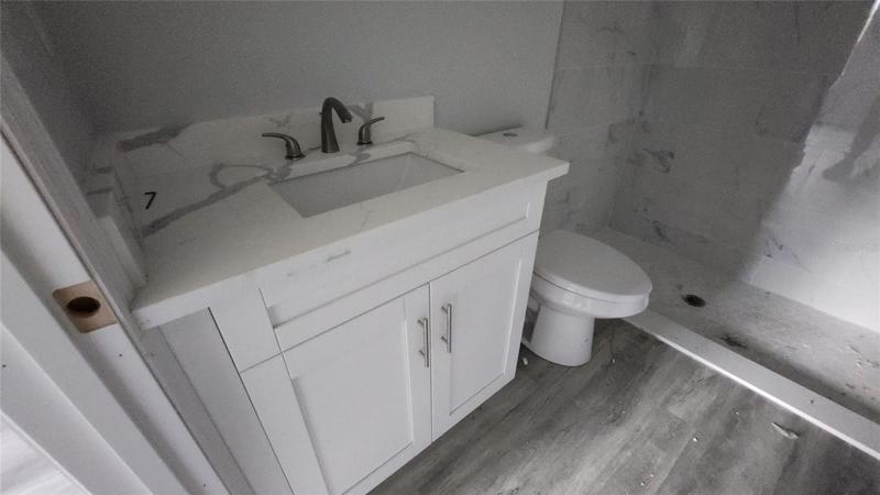 Master bath of actual home.