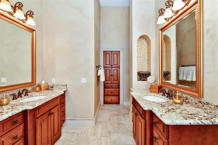 Superb Cabinetry and Double Vanities.