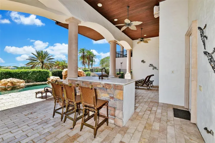 Incredible Pool Side Wet Bar.