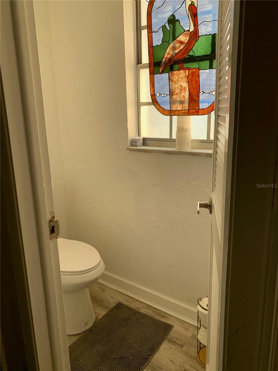 private toilet with door