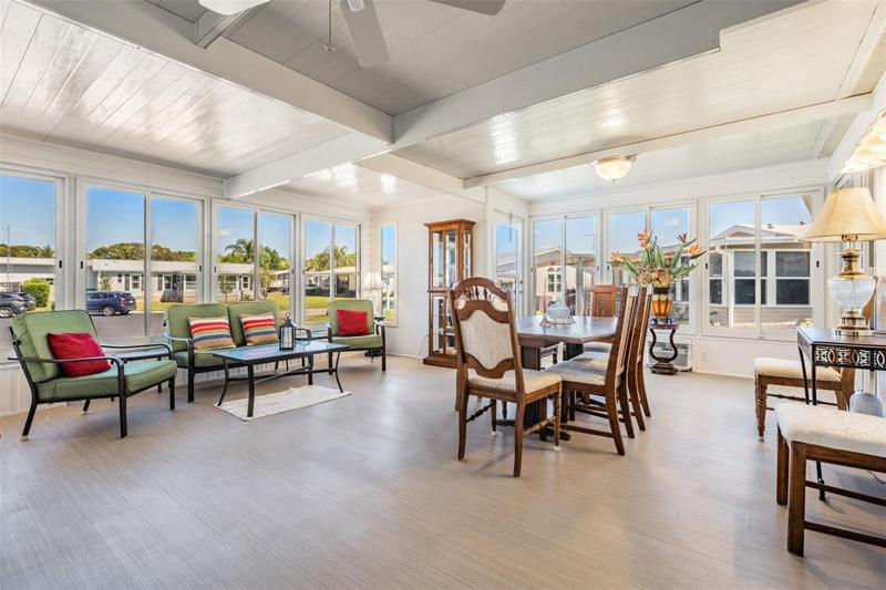 Glass Enclosed, airconditioned and heated Florida Room on the front of the home...adds to the space!