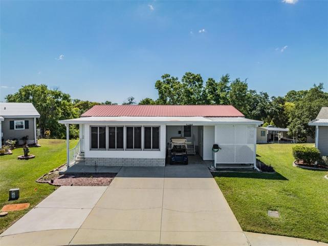 Extended driveway with golf cart parking!