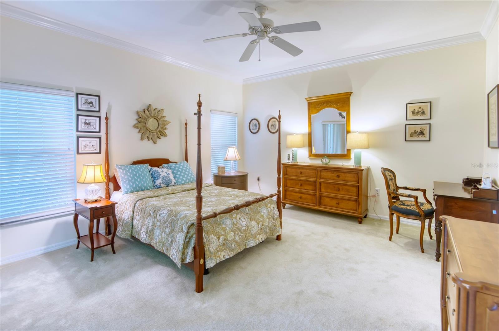 Owner's suite - serene and tranquil, with plenty of natural light, lots of wall space for furniture and artwork