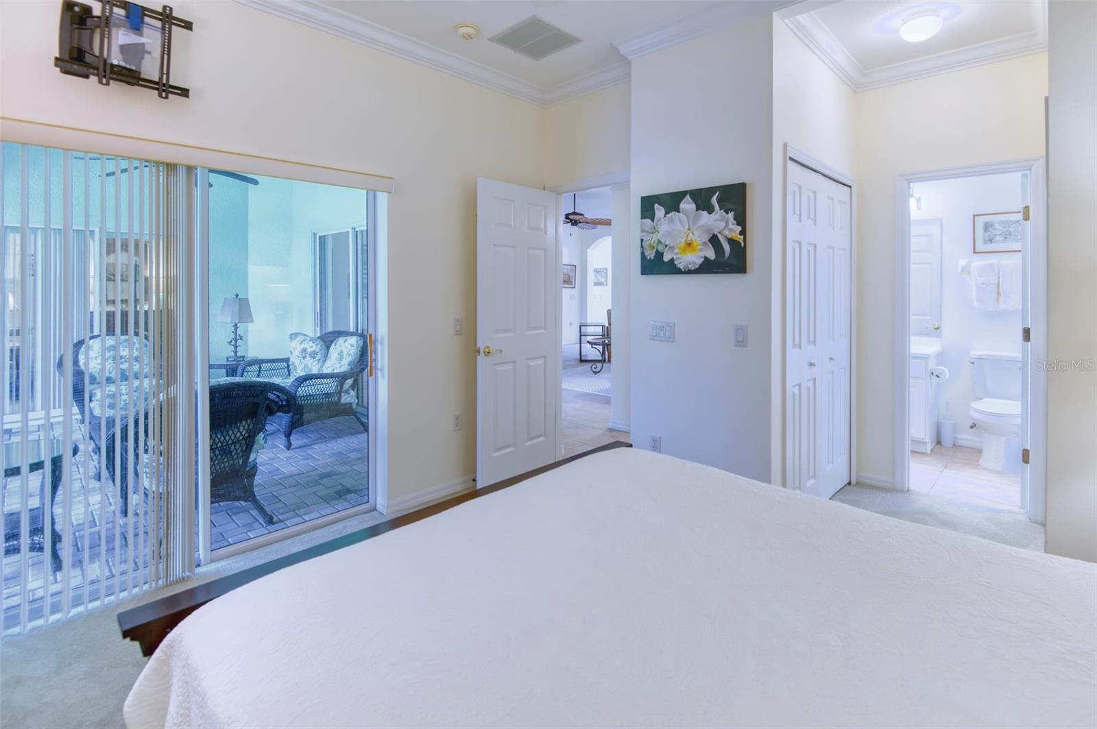 TV mount is already in place for your guests.
