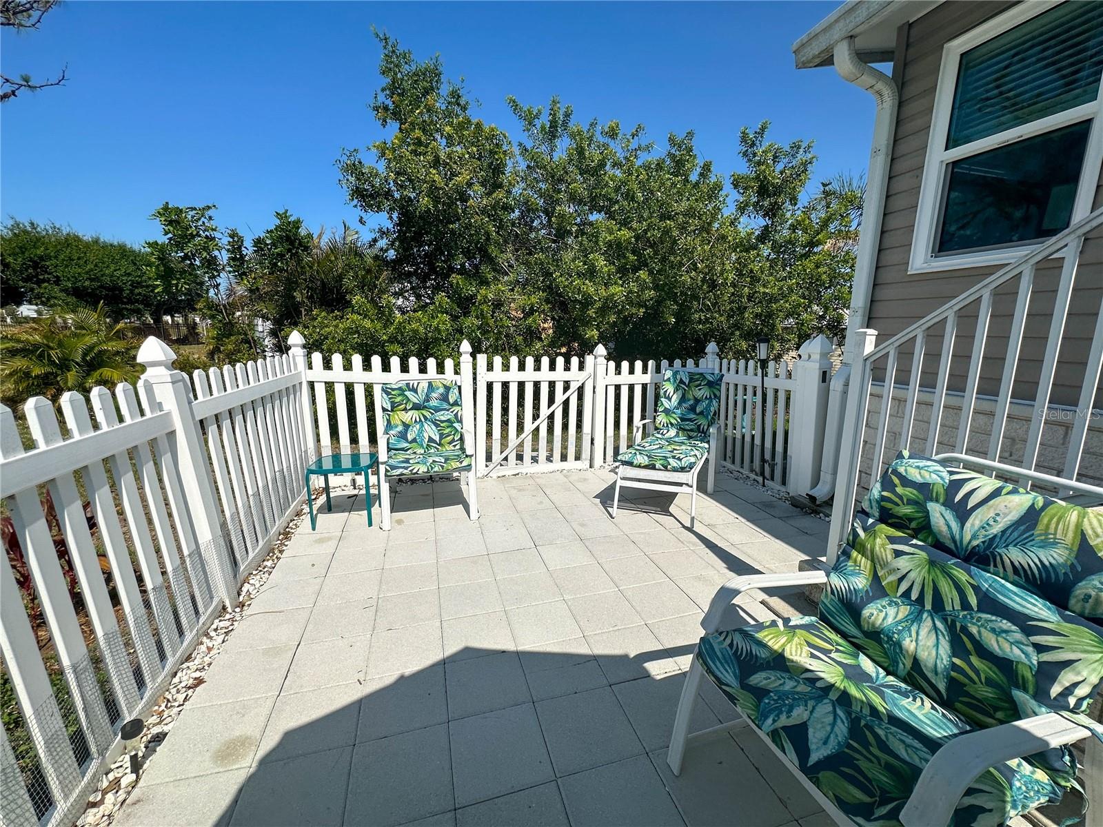 Fenced patio