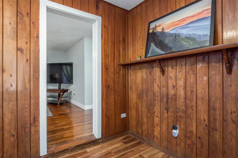 Entrance from front door into living room