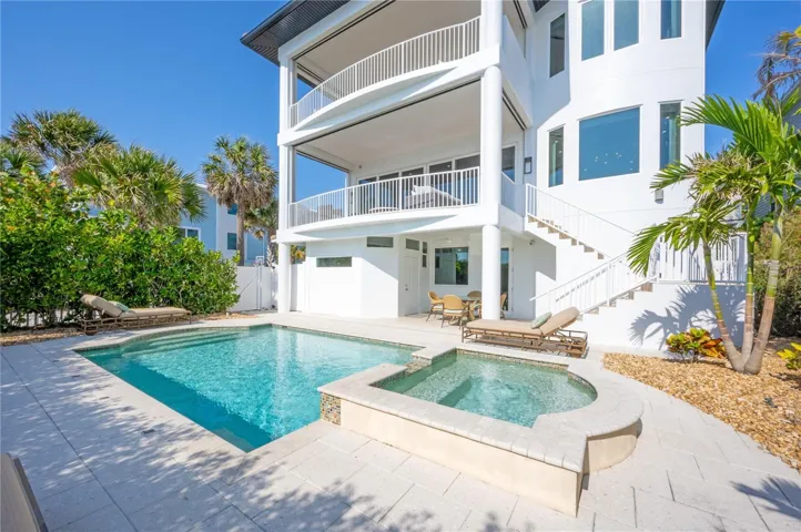 Backyard with Pool and Spa