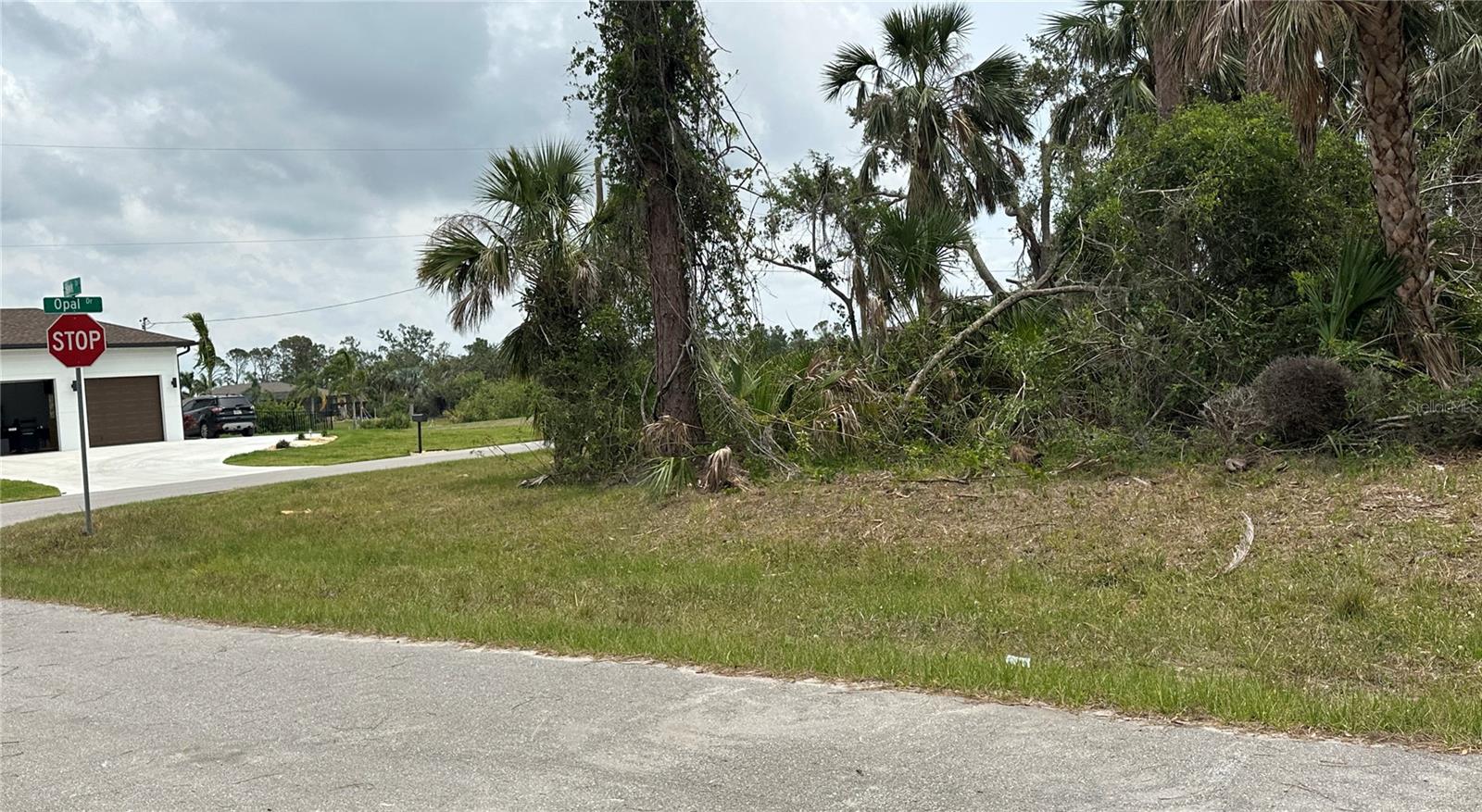 Hawk Dr towards the. Corner of Opal Dr.
