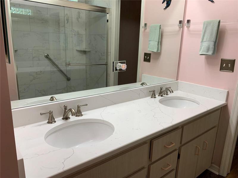 Master Bath updated counter tops and sinks