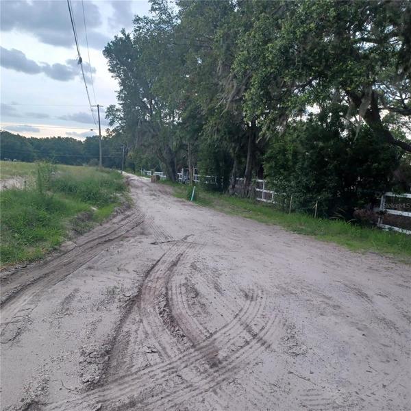 Dirt road leading in