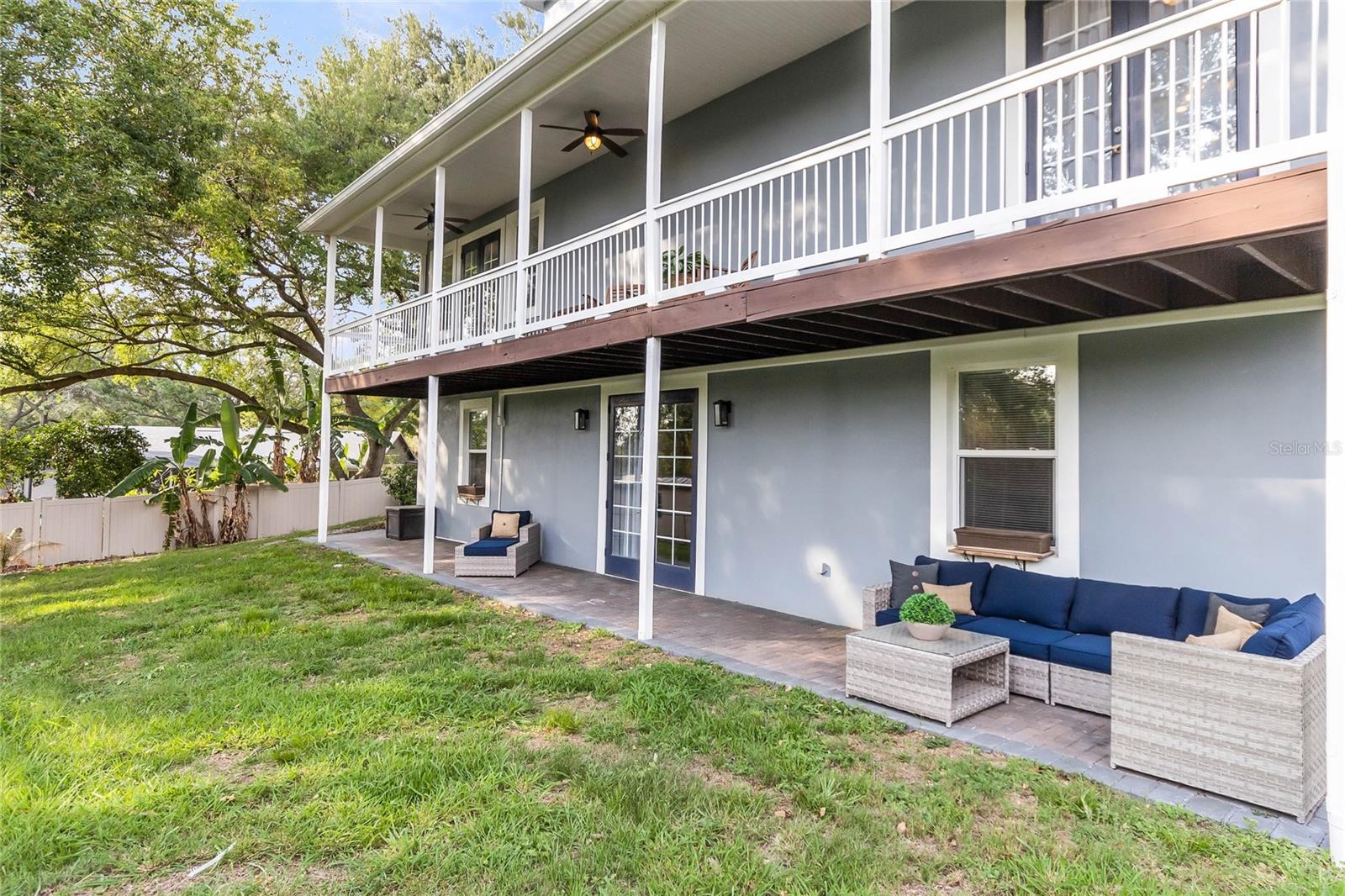 Oversized balcony and paver patio