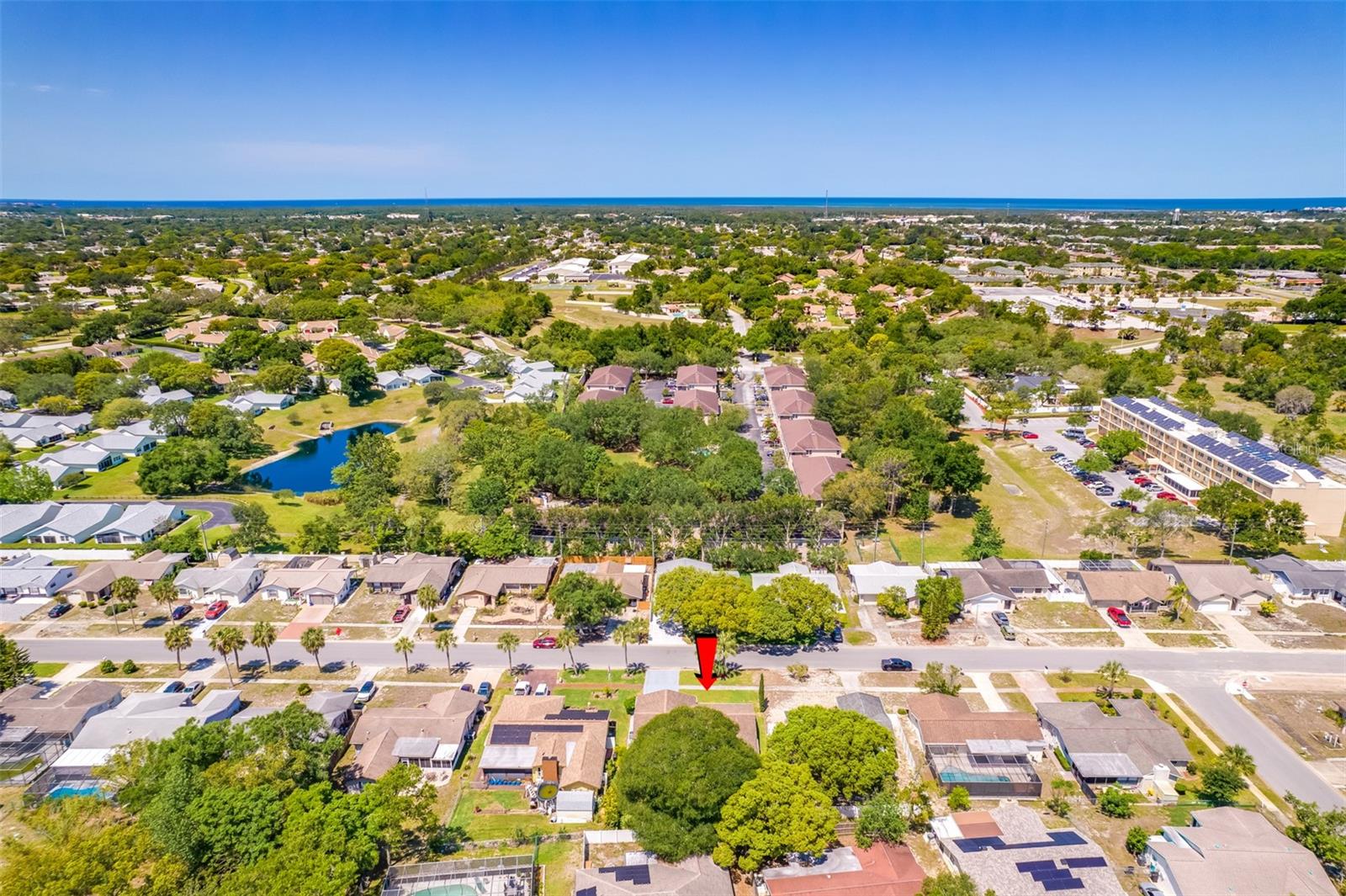 View LOOKING WEST. Yes! That is the Gulf! You are just minutes away to Hudson Beach and Waterside Restaurants.