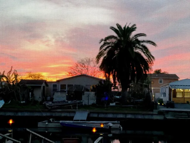 your sunset view from your back yard. You face West.