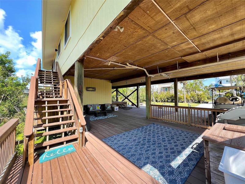 Stairs leading into the home