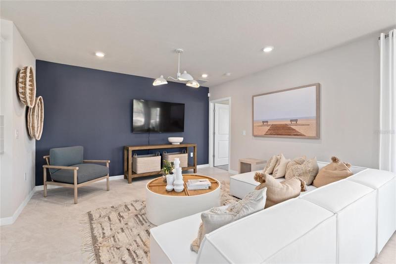 Model Home Design Only. Pictures and furnishings are for illustrative purposes only. Elevations, colors and options may vary. Furniture is for model home staging only.