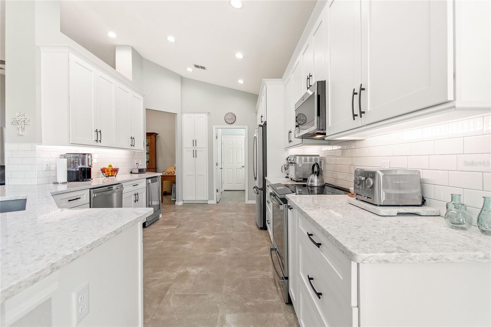 Stainless steel kitchen appliances