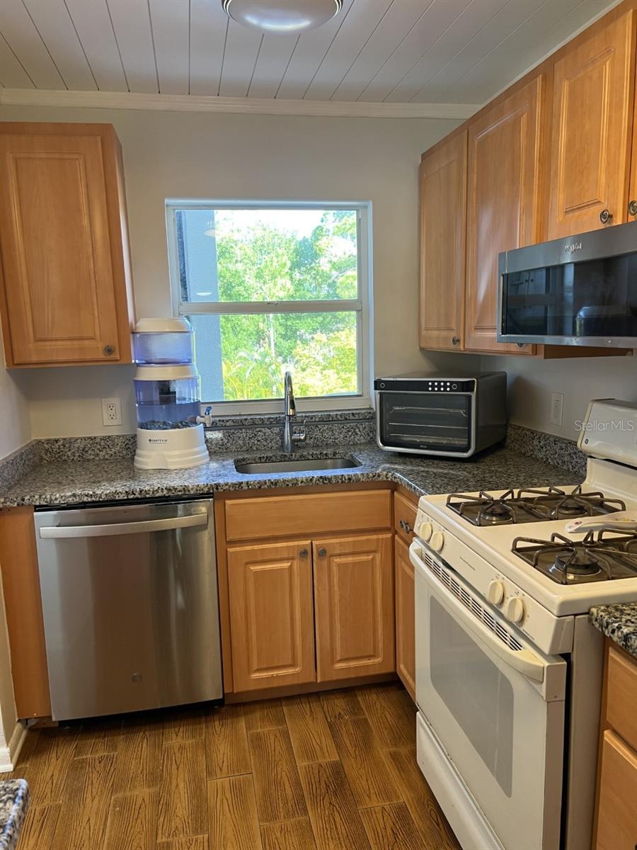 Remodeled galley kitchen.