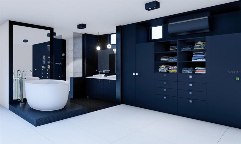 Image is a rendering representing exact plans. All cabinets and bathroom fixtures shown are being installed and are included in the price.