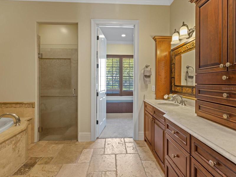 Plenty of vanity space and dual sinks